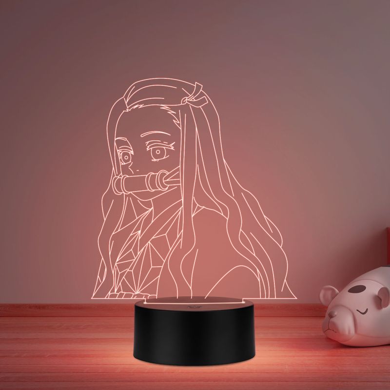3D Led Night lamp Action Figure Nezuko Kamado563 Anime Home Decor Light 16 Color Changing Light with Remote Control